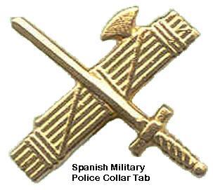 SPANISH POLICE COLLAR TAB
