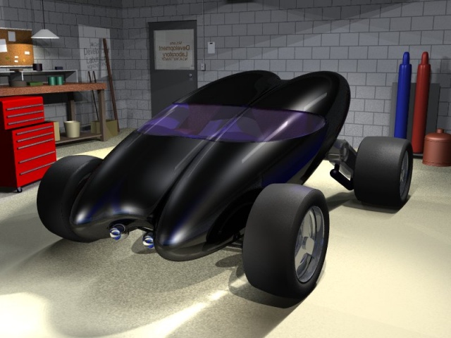 "Pursuit Car" � 1996 by Glenn McCarter