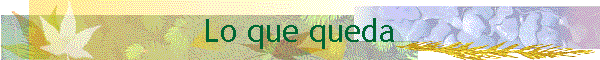 Lo Que Queda
