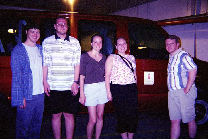 Sorry it's grainy... but note the SUNY  Potsdam logo on the van!