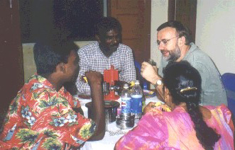 Bakkers having dinner with us (Johanna took this picture) 2001 January