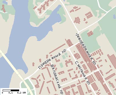 Detailed map of the area around Sergei's place