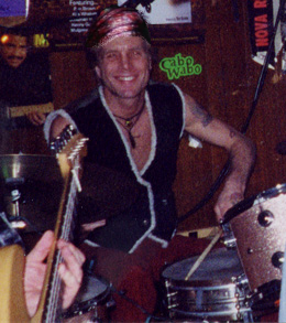 Steven Adler in an Axl Rose bandaner