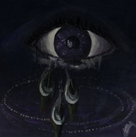 Colaboraci&oacute;n de Merina Kylie, para g.e.n.t.e Tu Web, Noviembre 2002. "Dolor Oscuro" dimensiones de 40 cm x 40 cm en acrilico sobre madera.