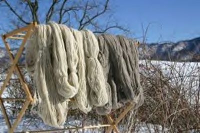 Farm spun natural colored yarn