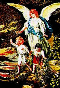 Wiehler Gobelin Tapestry -  2002-6 --- Schutzengel - with MEZ (Wiehler) thread