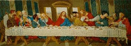 Wiehler Gobelin Tapestry -  2360-6 --- Das Heilige Abendmahl von Leonardo Da Vinci - with MEZ (Wiehler) thread
