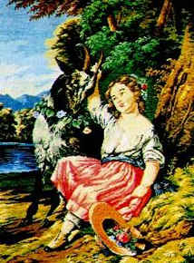 Wiehler Gobelin Tapestry -  761-5 ---- Gute Kamaraden - with DMC (French) thread