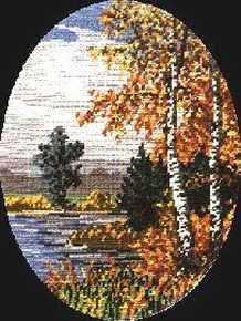 Wiehler Gobelin Tapestry -  1829-0 --- Still ruht der See - with MEZ (Wiehler) thread