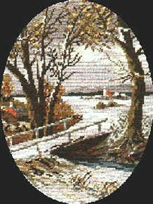 Wiehler Gobelin Tapestry -  1828-9 --- Winterstimmung - with MEZ (Wiehler) thread