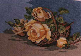 Wiehler Gobelin Tapestry -   1825-6 --- Gelbe rosen - with Bulgarian thread