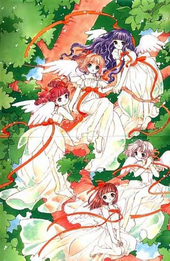 the female cast of CCS as angels