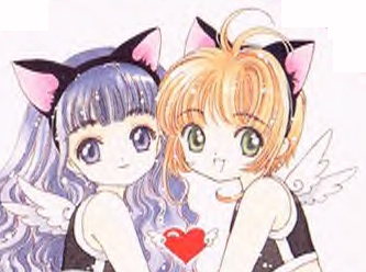 Kawaii little Tomyo and Sakura with kitty ears on ^___^