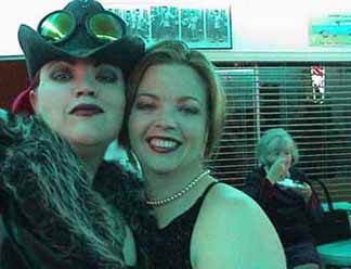 My sister and me w/ mom in the back
