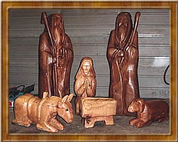 Red Cedar Nativity Scene, 5 Feet High