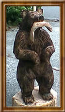 Red Cedar Bear with Fish
