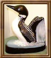 Painted Red Cedar Loon