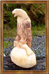 Red Cedar Eagle with Fish