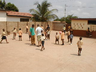 keeping an eye on the kids during break