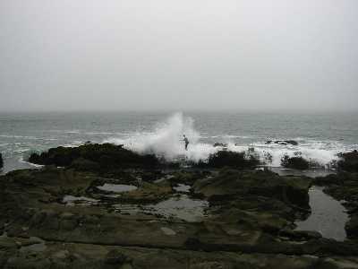 Splashing wave