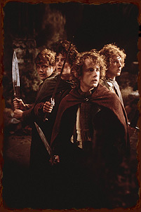 Sam, Frodo, Pippin and Merry