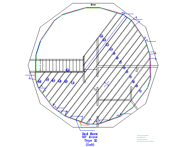 32' dome 2nd floor joist layout