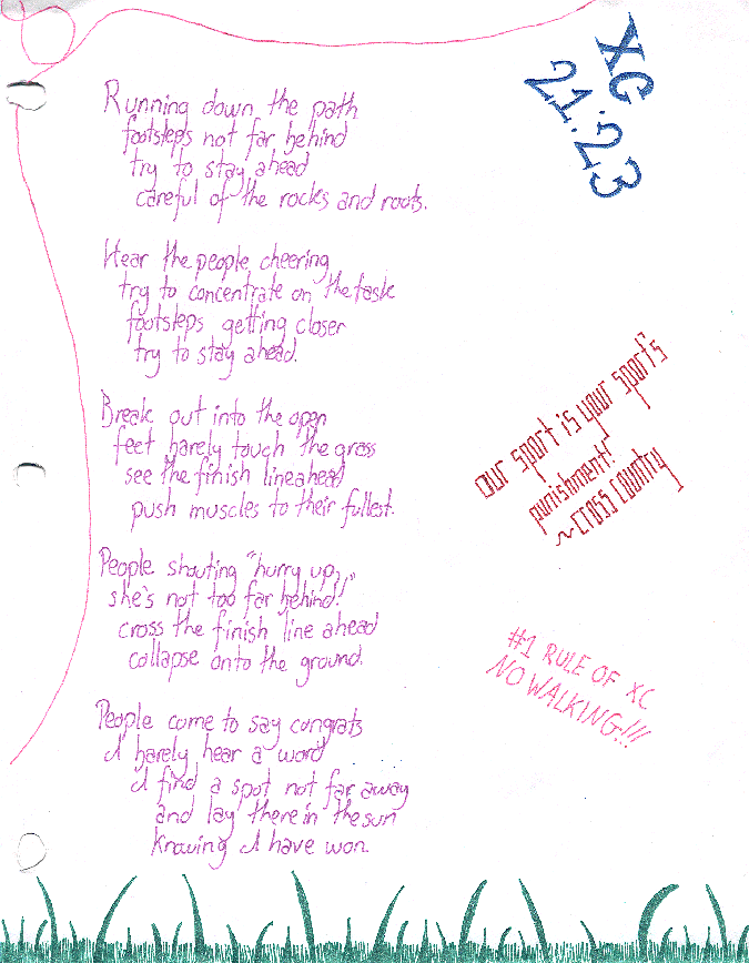 Cross Country Poem
