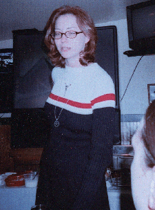Aunt Jill at the Christmas party