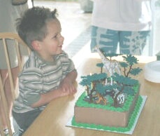 Ethan ready to eat that Birthday cake