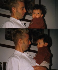 Uncle Gary holding baby Nolan