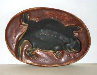 Top view Horned toad paperweight
