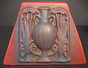 Unusual Van Briggle grecian urn bookends