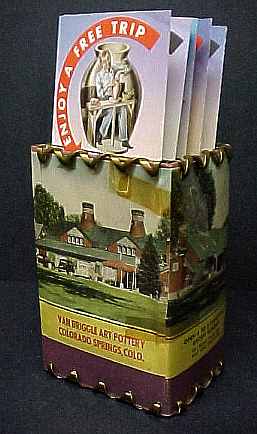 Rare 1940's Van Briggle brochure holder