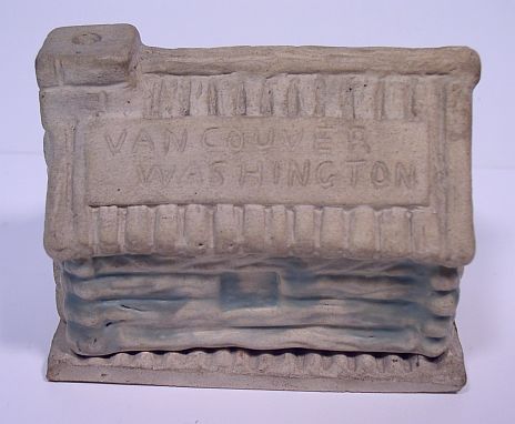 Log cabin incense burner Fort Washington - 1925