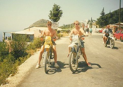 Neale and Dave in Corfu '94