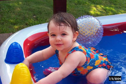 She really loves her pool