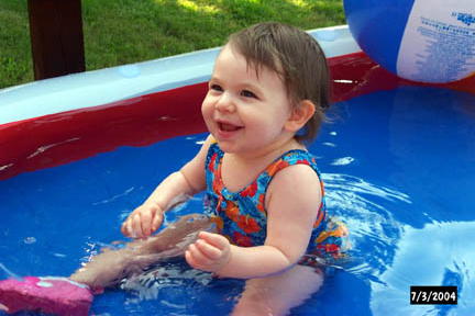 She loves her pool