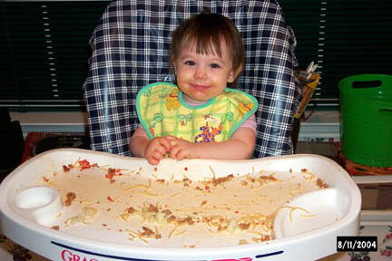 Messy with spaghetti