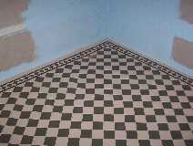 The Green Diamond bathroom tiles.