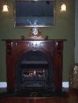 This is the gas fireplace for the comfort of our guests.
