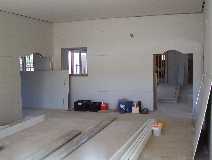 The huge job of plastering our homestead has started.