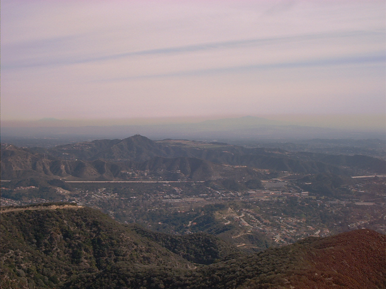 This is from my last hiking trip up in Glendale, forgot trail name.&nbsp; This is the L.A. skyline