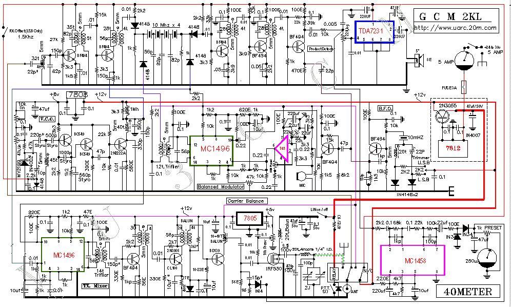 H.f.ssb.20/40M circuit.