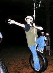 academy student on ropes coarse