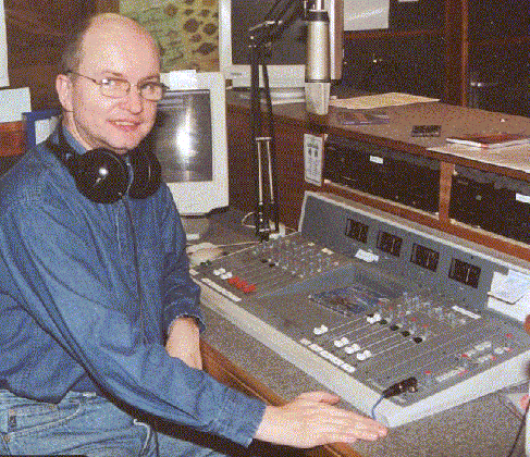 The mixing desk at Waves Radio