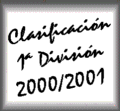[ Clasificaci�n de 1� Divisi�n ]