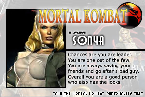 Yup, I'm Sonya! Too bad she's a slut now.
