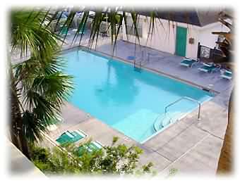 Our heated pool at the Gulf View Condo.&nbsp; Watch your kids play from our gated private front porch.