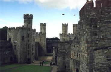 The courtyard at Caernarfon Castle