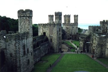 The courtyard at Caernarfon Castle